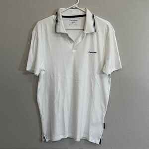 Calvin Klein White Polo with Black Trim